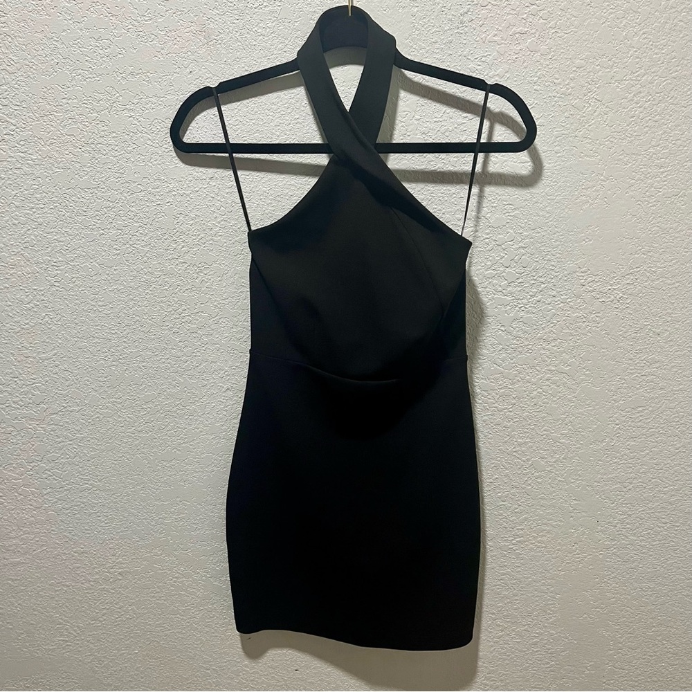 Express Black Mini Halter Dress